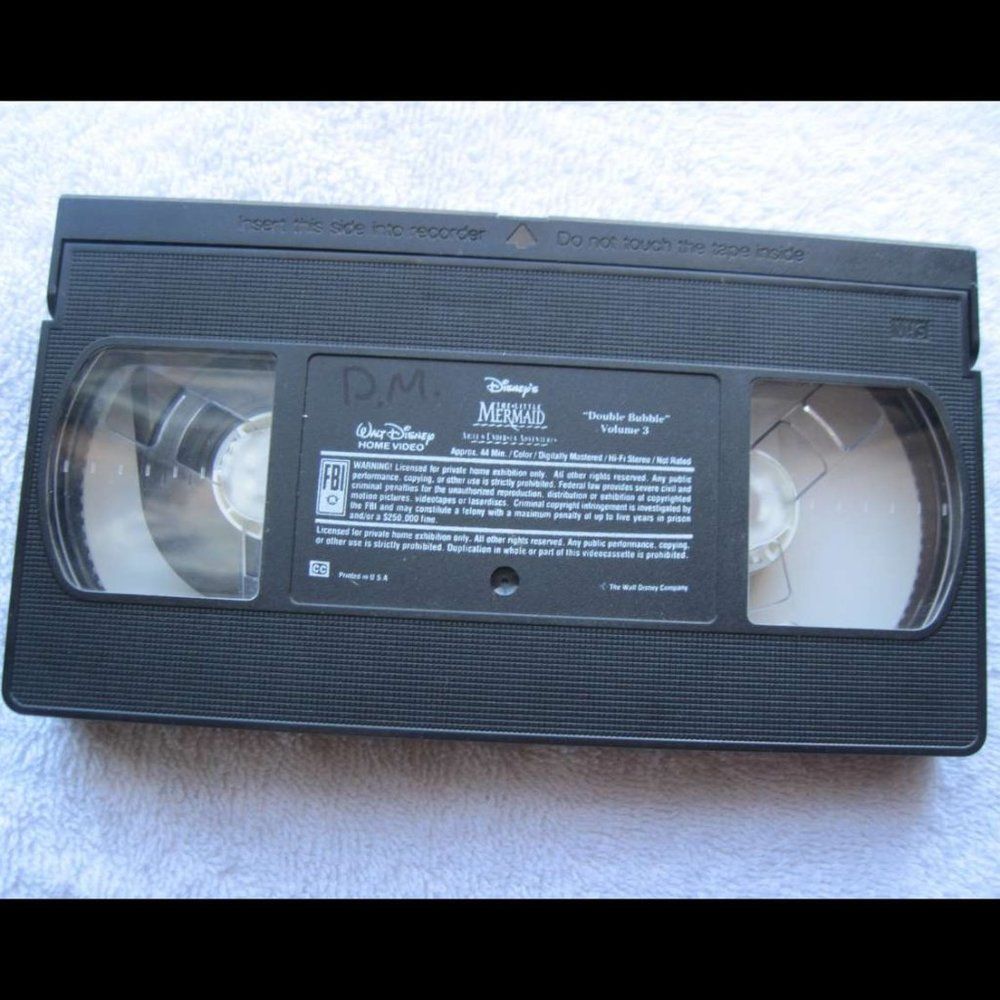 The Little Mermaid Ariel Undersea Double Bubble VHS Cassette Tape Bundle for $1